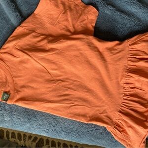 Wild Fable Orange Ruffled Short Sleeve Tee